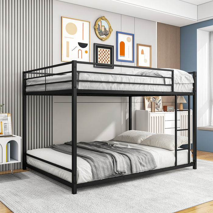 Metal Bunk Bed Full Over Full - Black