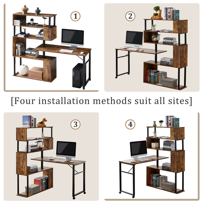 Home Office Computer Desk L-Shaped Corner Table