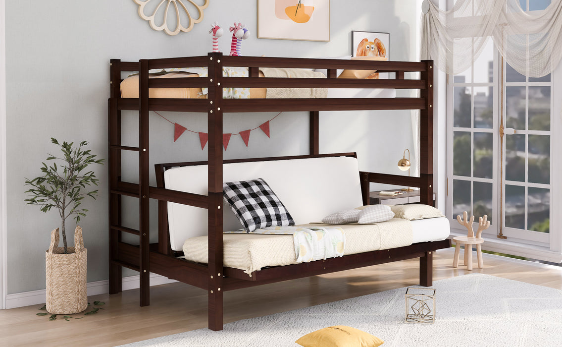 Twin over Full Bunk Bed - Espresso