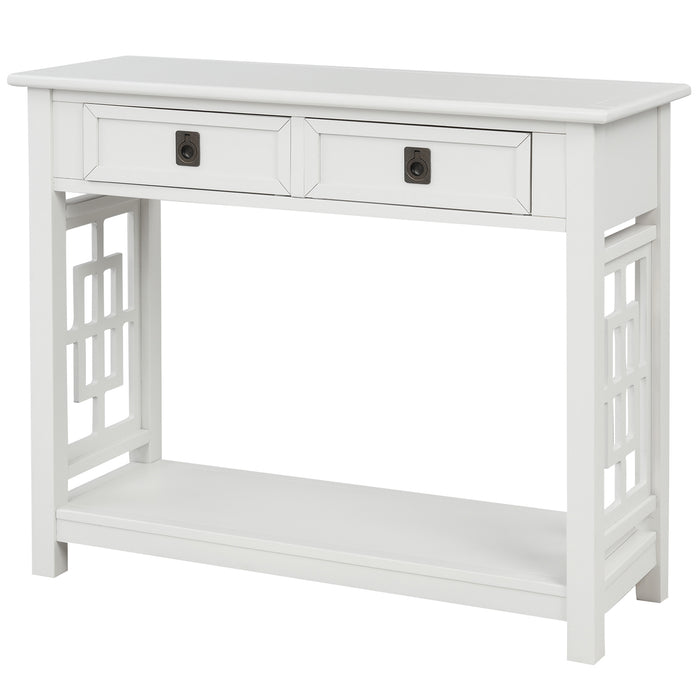 Entryway Accent Sofa Table - White