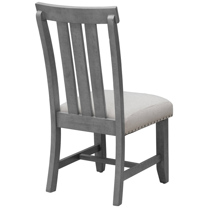 Fabric Upholstered Dining Chairs -Set of 4 (Gray)