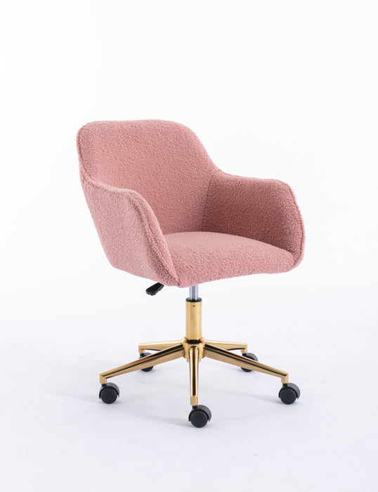 Modern Teddy Fabric Home Office Chair - Pink