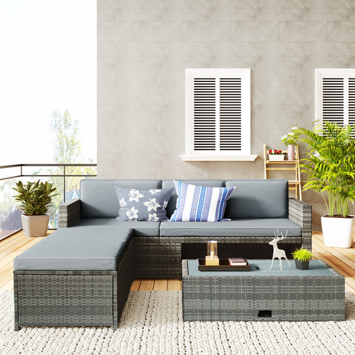 4-piece Outdoor Patio Set - Gray