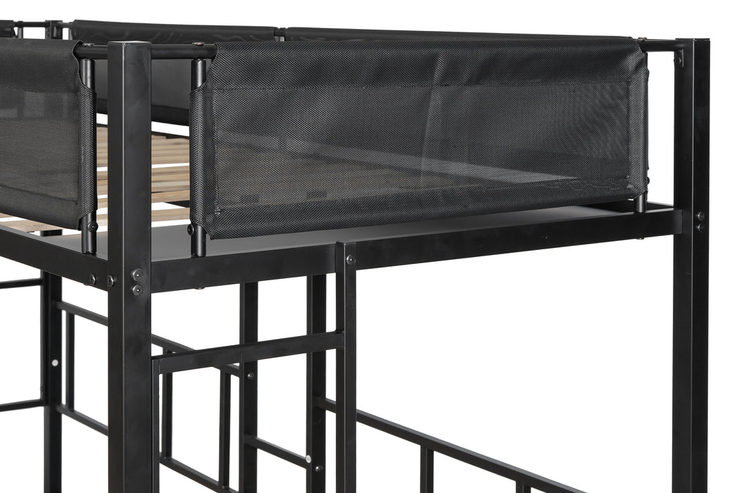 Triple twin bunk bed - Black