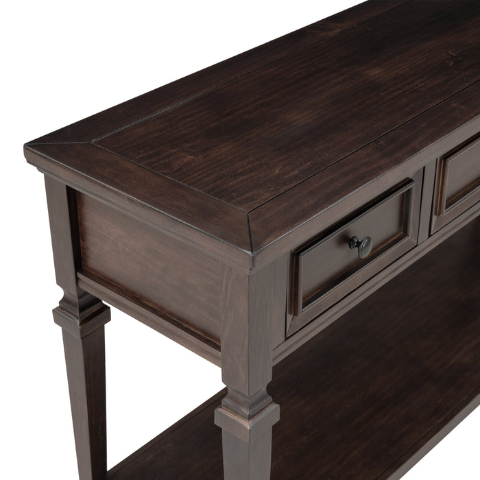 Classic Retro Style Console Table - Espresso