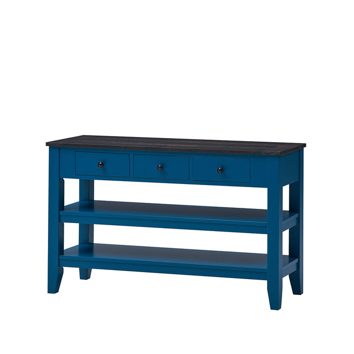 Modern Console Table for Living Room - Blue