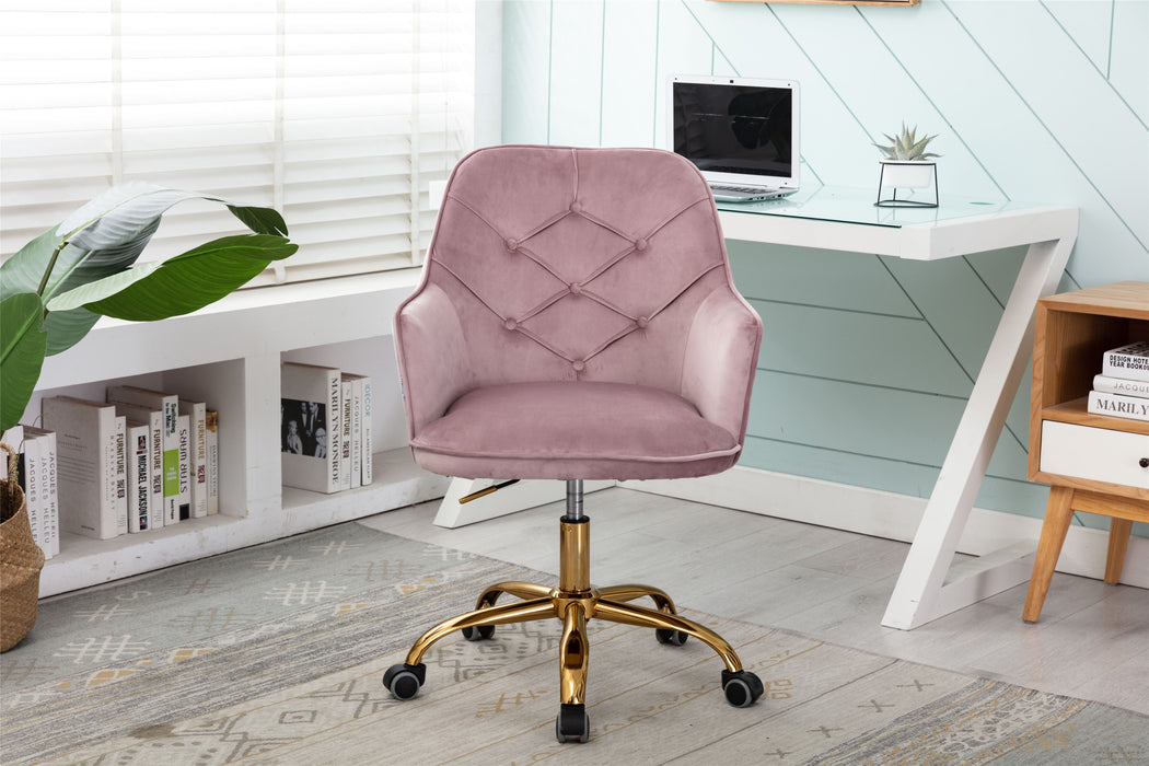  Modern Leisure Office Chair - Light Pink