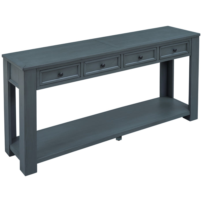 Console Table/Sofa Table with Storage Drawers - Navy