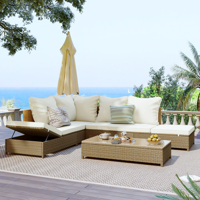 3-Piece Rattan Sofa Set