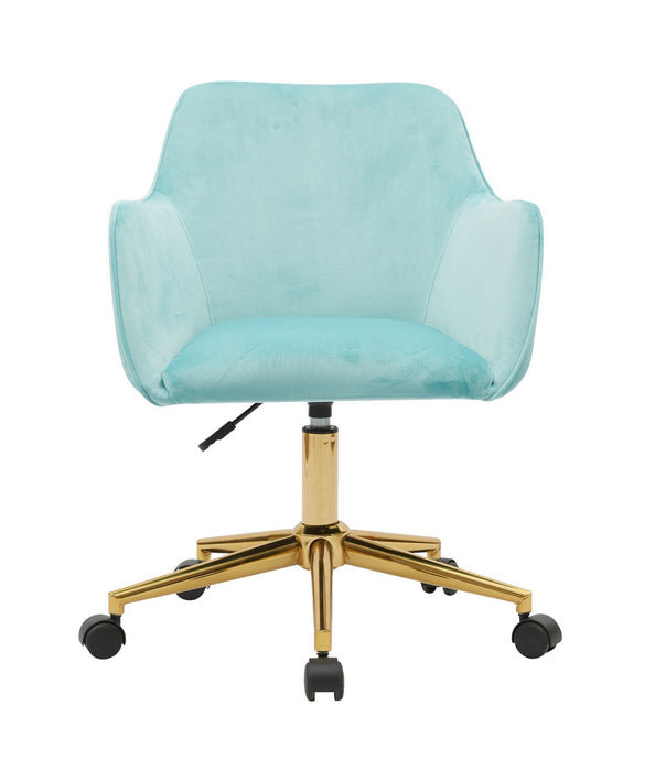 Modern Velvet Home Office Chair - light Blue