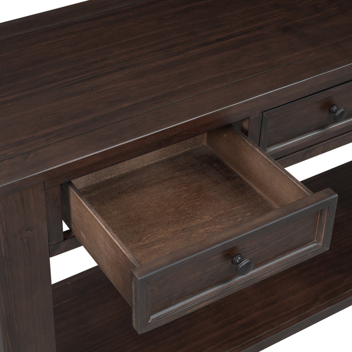 Console Table/Sofa Table with Storage Drawers - Espresso