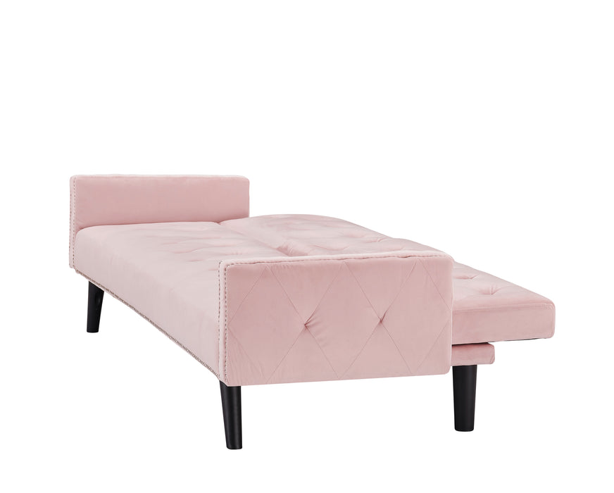 Pink Velvet Sofa Bed