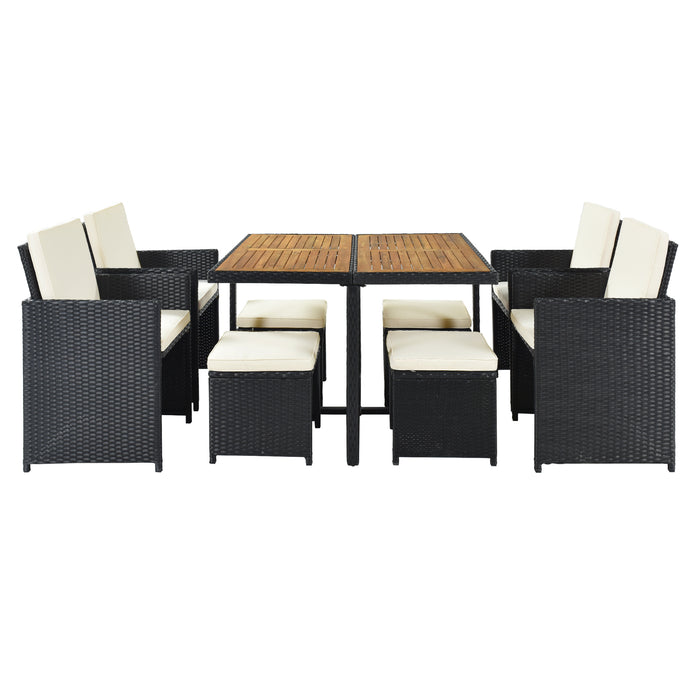 All-Weather PE Wicker Dining Table Set (9-Piece)