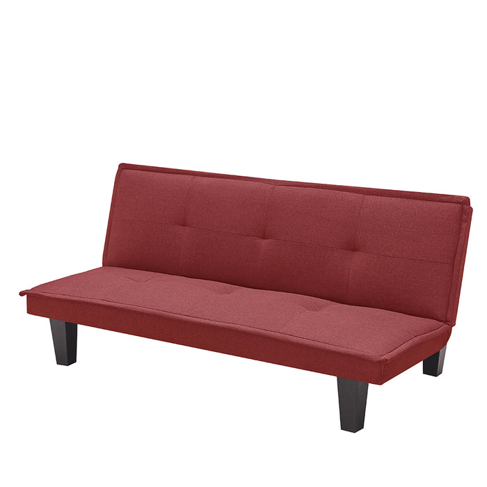 Modern Fabric Futon Sofa（RED ）