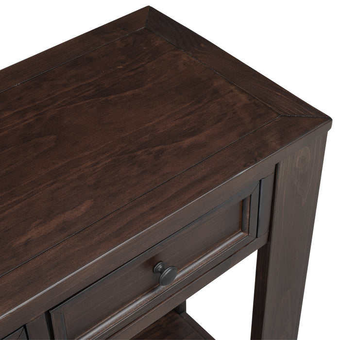 Console Table/Sofa Table with Storage Drawers - Espresso