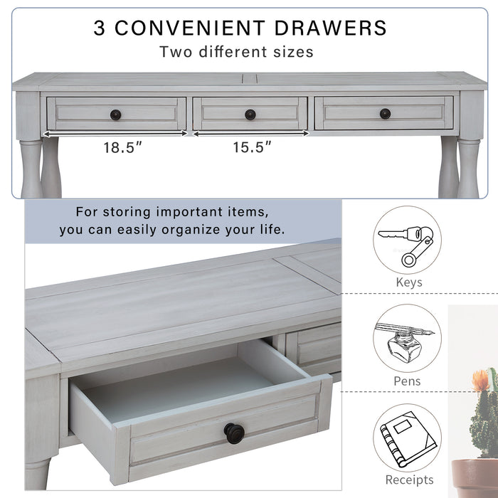 Console Table  - Gray Wash