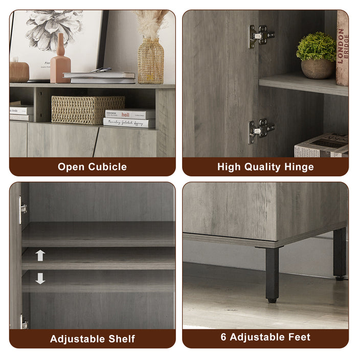 Farmhouse style TV Stand (Grey)