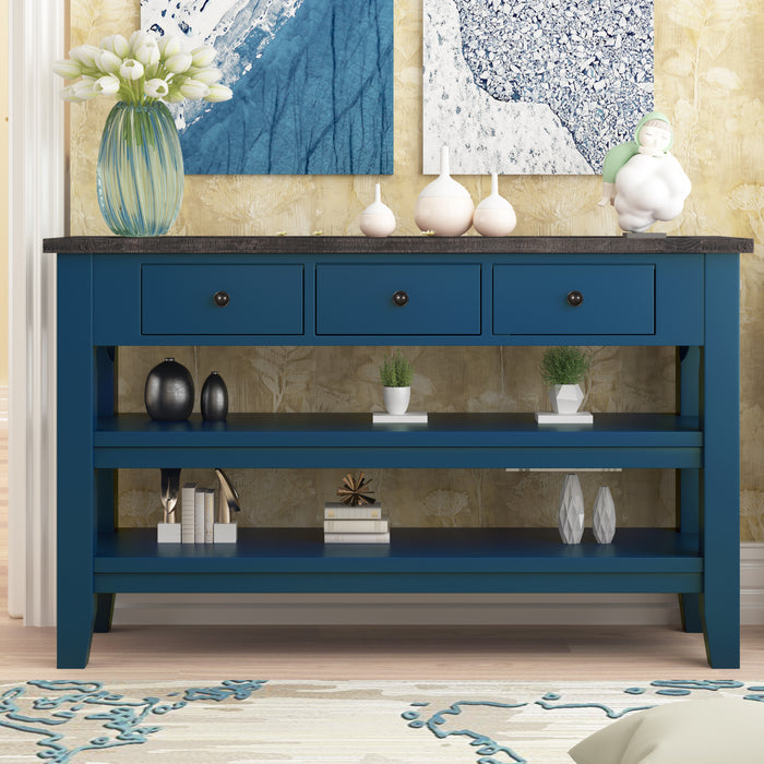 Modern Console Table for Living Room - Blue