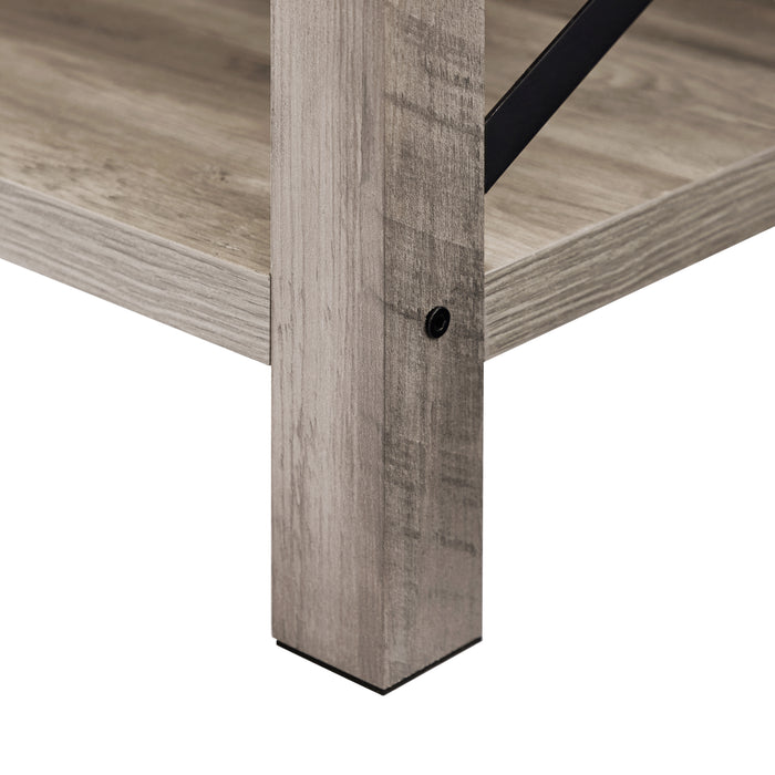 Modern Farmhouse Coffee Table, X- Frame (Gray)