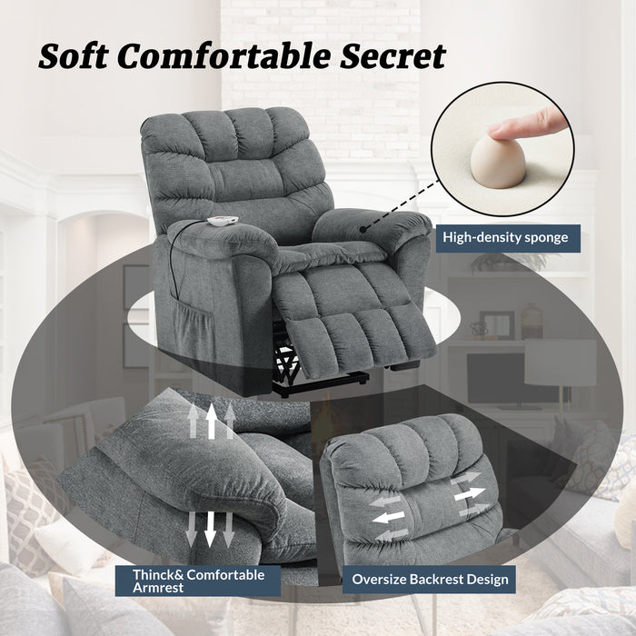 Power Lift Chair with Adjustable Massage and Heating System