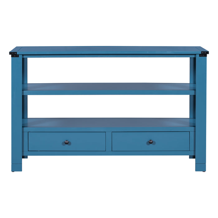 Modern Console Table for Living Room - Navy Blue