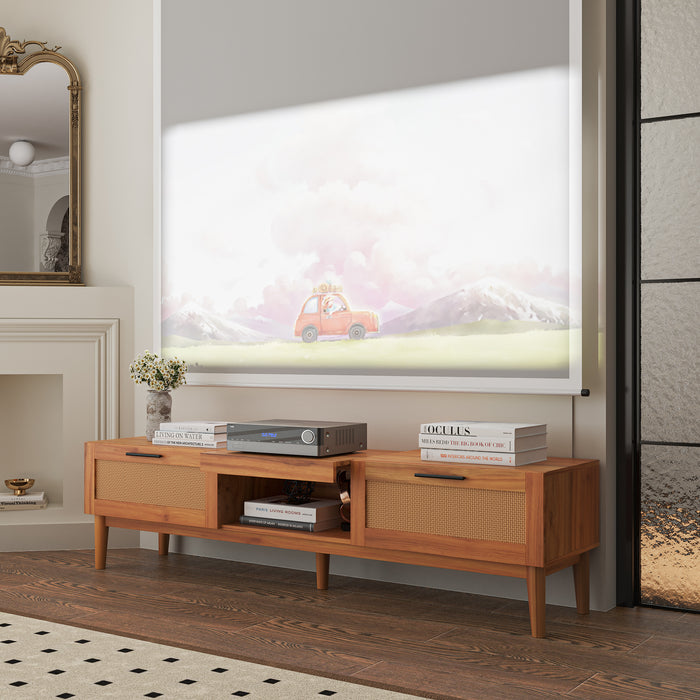 TV Stand for 80 Inch TV, wood