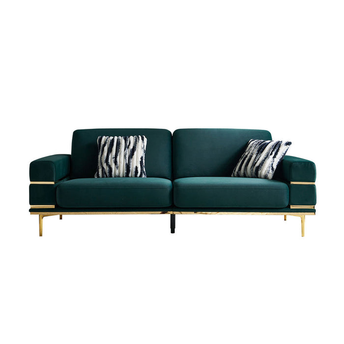 Modern Velvet Sofa - Green