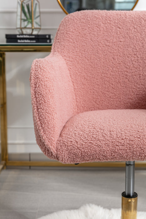 Modern Teddy Fabric Home Office Chair - Pink