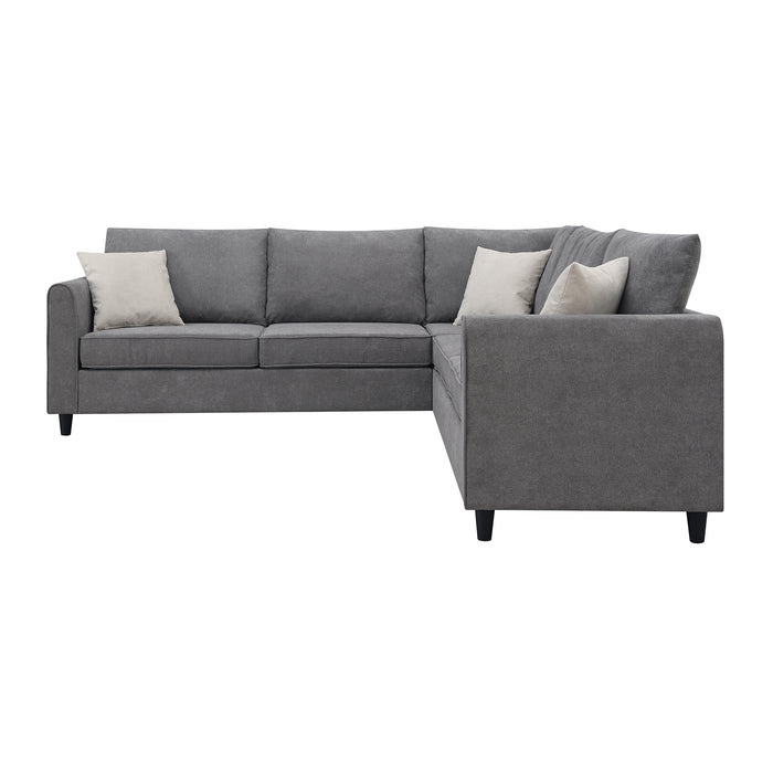 Modern  L Shape Sectional - Grey