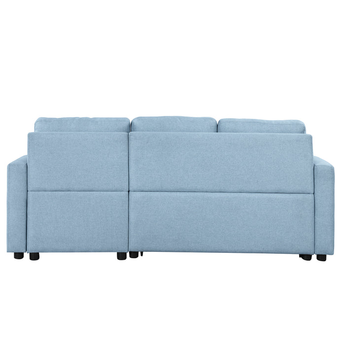 Modern Pull Out Sofa Bed - Blue