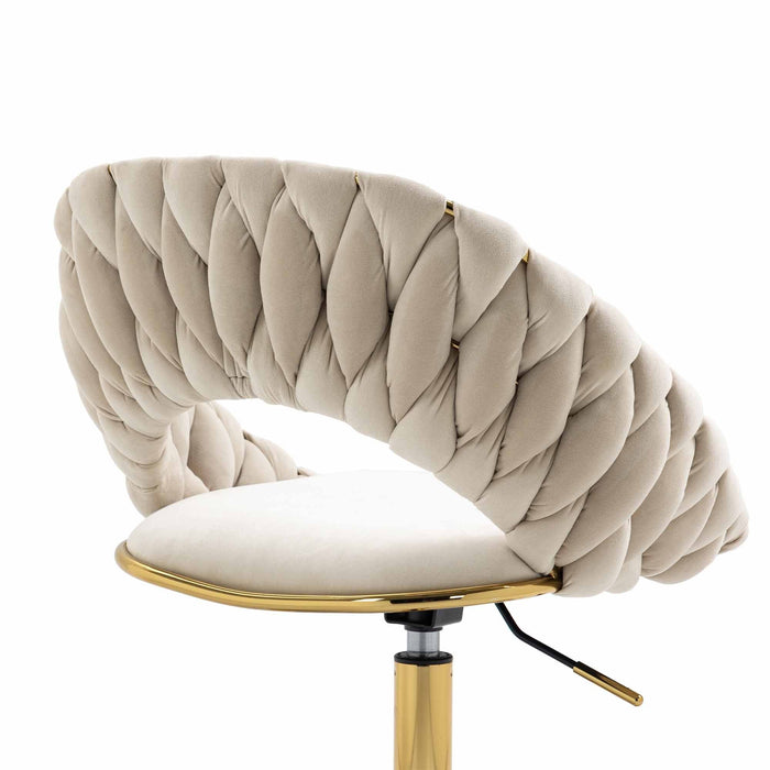 Adjustable Office Swivel Chair - Ivory