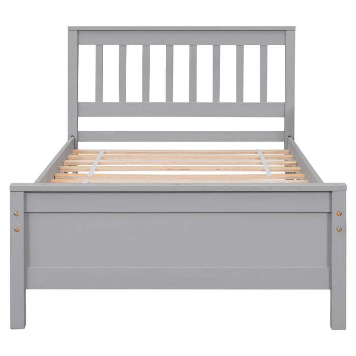 Twin Bed frame with 1 Nightstand - Grey