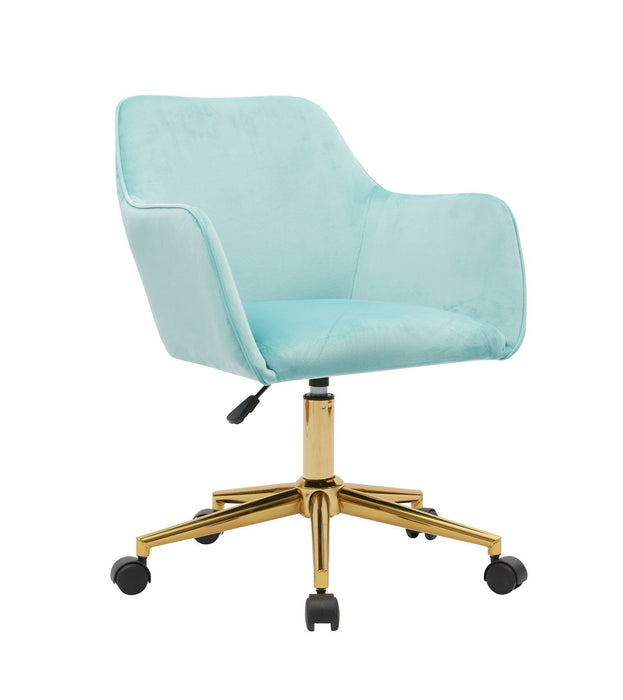 Modern Velvet Home Office Chair - light Blue