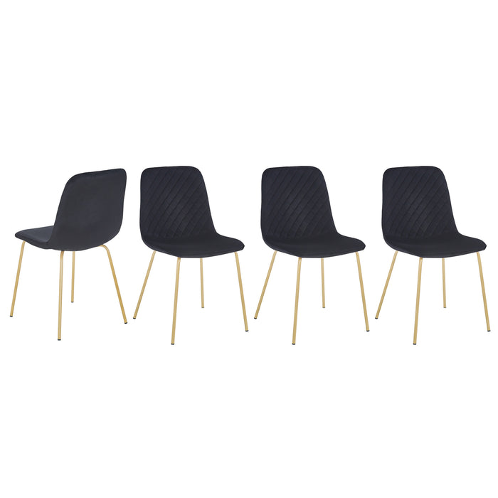 Dining chair  set of 4 PCS（BLACK）