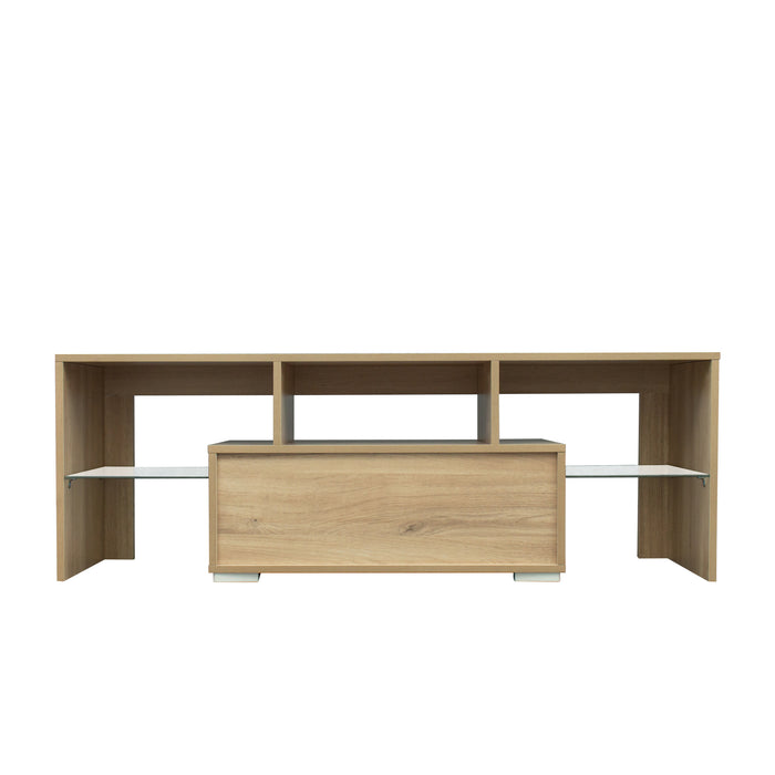 TV Stand with LED RGB Lights - Rustic oak