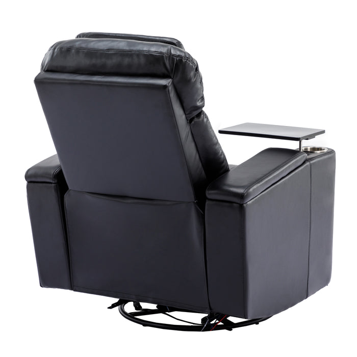 270° Power Swivel Rocker Recliner,Black