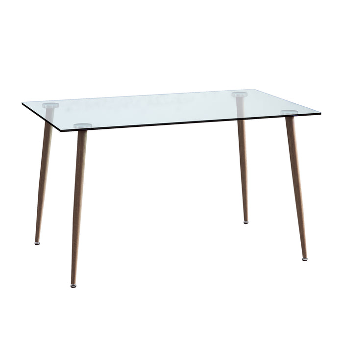 Modern Rectangular Glass Dining Table