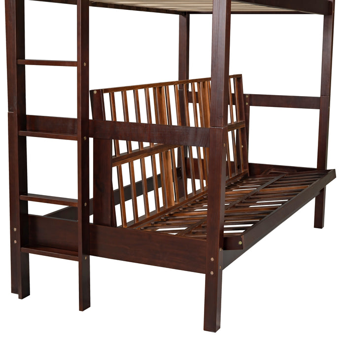 Twin over Full Bunk Bed - Espresso