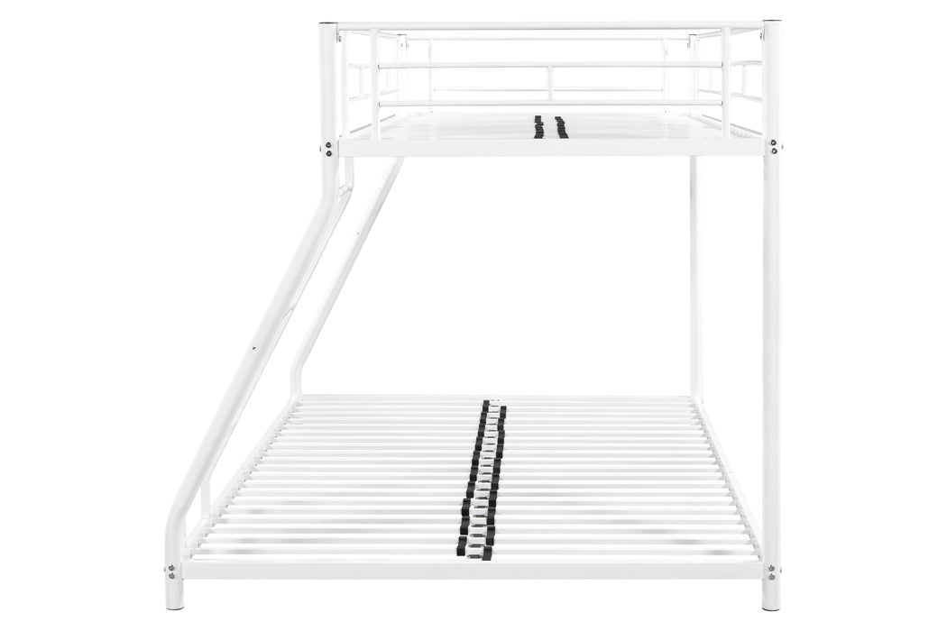 Twin over Full Metal Bunk Bed - White