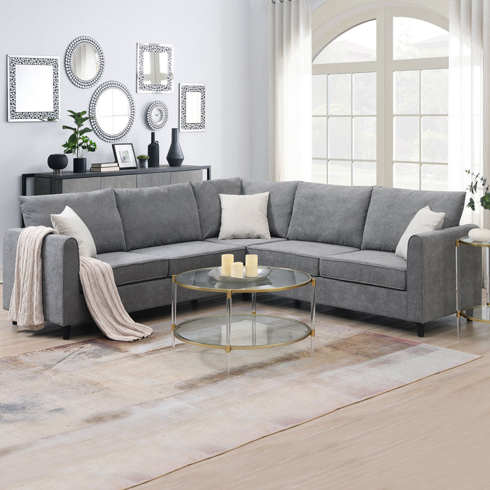 Modern  L Shape Sectional - Grey