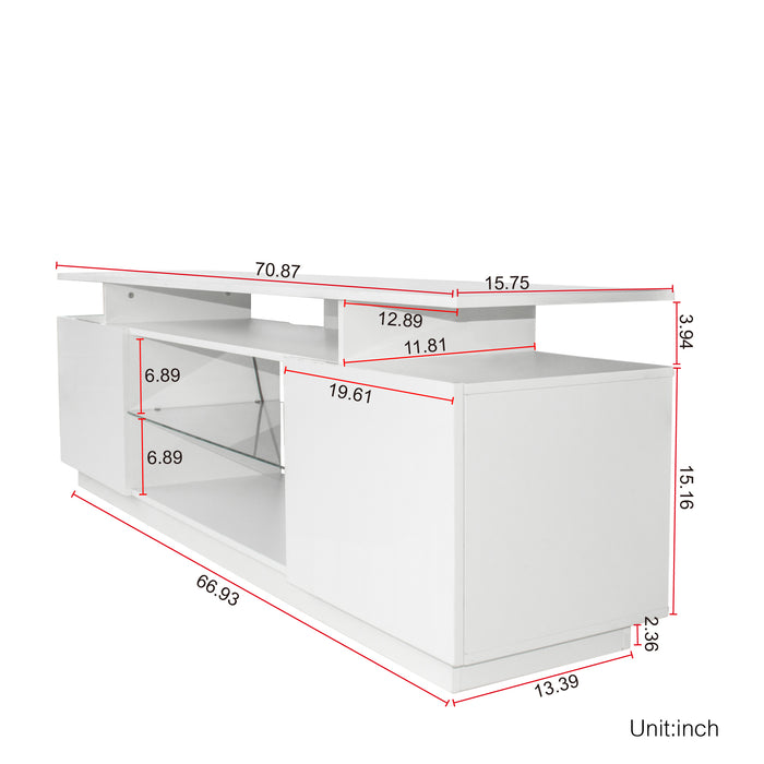 White TV Stand for 80 Inch TV Stands