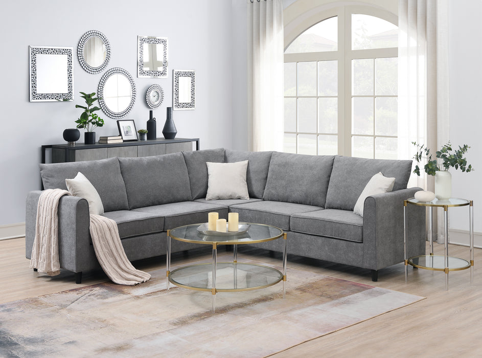 Modern  L Shape Sectional - Grey