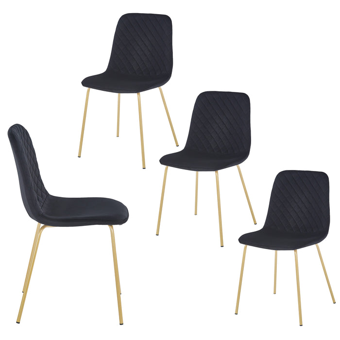 Dining chair  set of 4 PCS（BLACK）