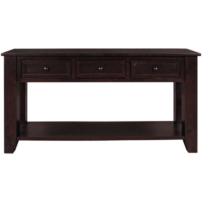 Modern Console Table for Living Room - Espresso