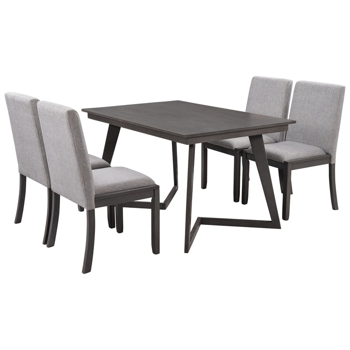 5-Piece Dining Set - Gray