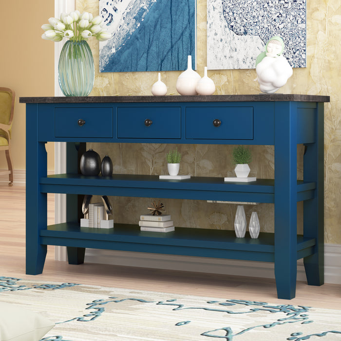 Modern Console Table for Living Room - Blue