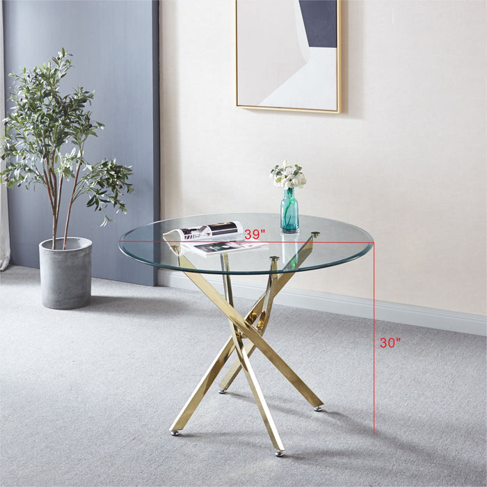 Artisan Modern Small Round Glass Table