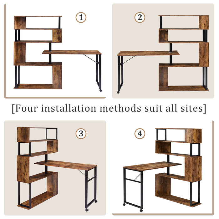 Home Office Computer Desk L-Shaped Corner Table