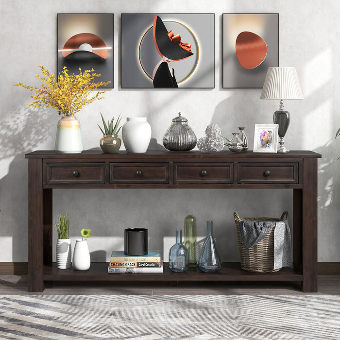 Console Table/Sofa Table with Storage Drawers - Espresso