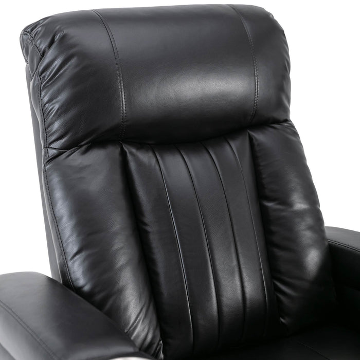 Premium Power Recliner with Storage Arms, Cupholders, Swivel Tray Table and Cell Phone Stand - Black